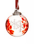 Irish Glass Red Snowflake Bauble