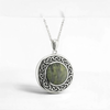 Round Connemara Marble Celtic Pendant
