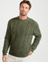 Aran Handknit Crew Neck Sweater