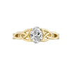 14K Oval Lab Diamond Trinity Knot Ring - 0.75ct