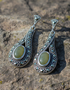 Silver Marble & Marcasite Celtic Earrings