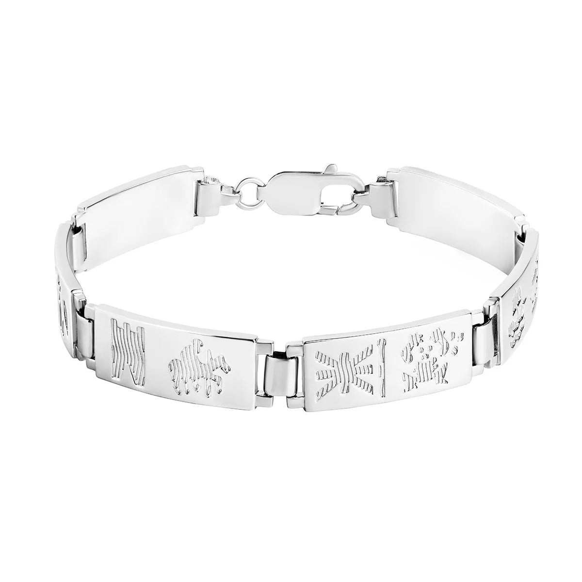 Silver History Of Ireland Six Link Bracelet