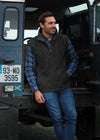 Aran Full Zip Fleece Gilet | Charcoal