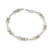 Silver & 10K Gold Diamond Trinity Knot Bracelet