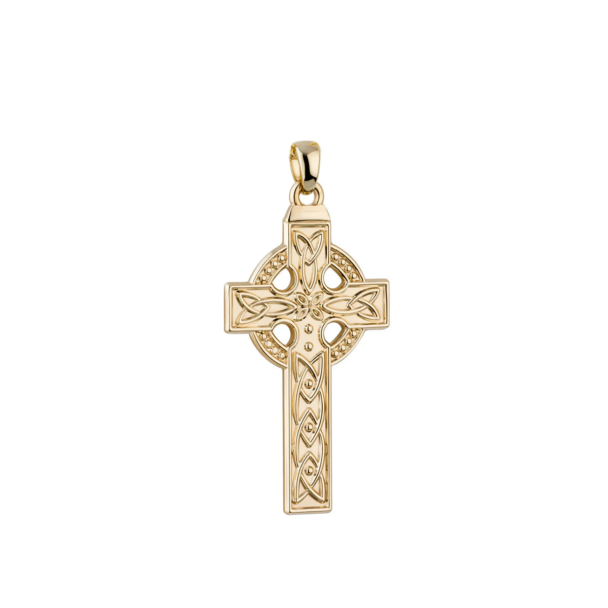 14K Gold Large Celtic Cross Charm
