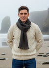 Mucros Soft Donegal Wool Black Scarf