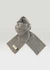 Mucros Grey Herringbone Donegal Scarf