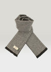 Mucros Soft Black Herringbone Donegal Scarf