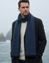 Mucros Donegal Scarf | Blue Herringbone
