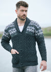 Aran Fairisle Button Cardigan