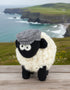 Erin Knitwear Knitted Sheep | Charcoal Flat Cap - Medium