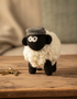Erin Knitwear Knitted Sheep | Charcoal Flat Cap - Medium