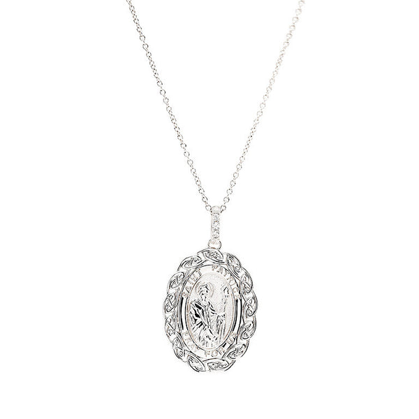 Sterling Silver Celtic Miraculous St. Patrick Medal