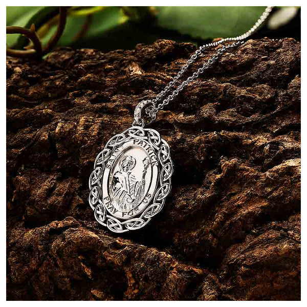 Sterling Silver Celtic Miraculous St. Patrick Medal