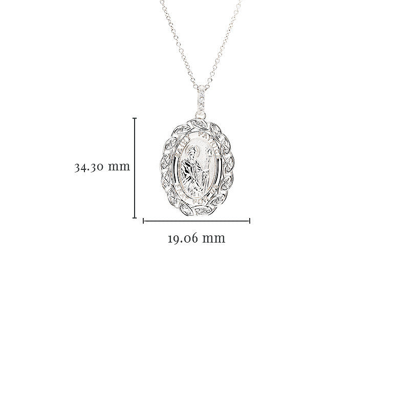 Sterling Silver Celtic Miraculous St. Patrick Medal