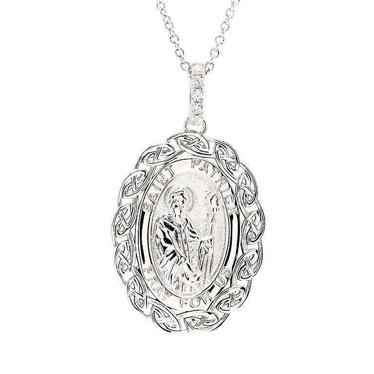 Sterling Silver Celtic Miraculous St. Patrick Medal