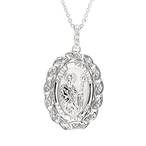 Sterling Silver Celtic Miraculous St. Patrick Medal