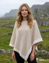 Saol Ladies Celtic Weave Wool Cape – Beige