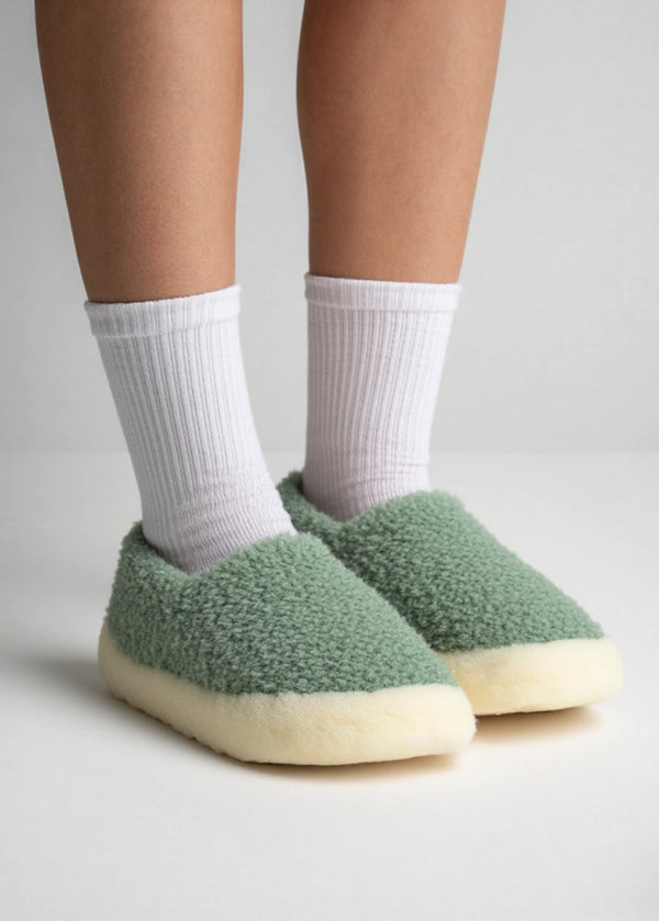 Sheep by the Sea Slippers | Green