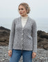 IrelandsEye Horseshoe Aran Cardigan | Light Grey