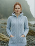 Aran Claddagh Zip Cardigan | Sky Blue
