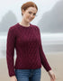 IrelandsEye Lambay Aran Sweater | Claret