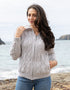 IrelandsEye Women's Aran Hooded Cardigan | Silver