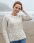 IrelandsEye Lambay Aran Sweater | Silver Marl