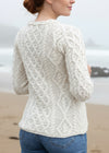 IrelandsEye Lambay Aran Sweater | Silver Marl