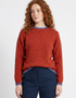 Slaney Crew Neck Sweater - Wool Cashmere Blend | Chilli Red