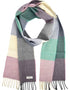 McNutt of Donegal Spearmint Smoke Check Scarf | Pure Merino Lambswool