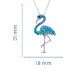 Flamingo Pendant in Sterling Silver