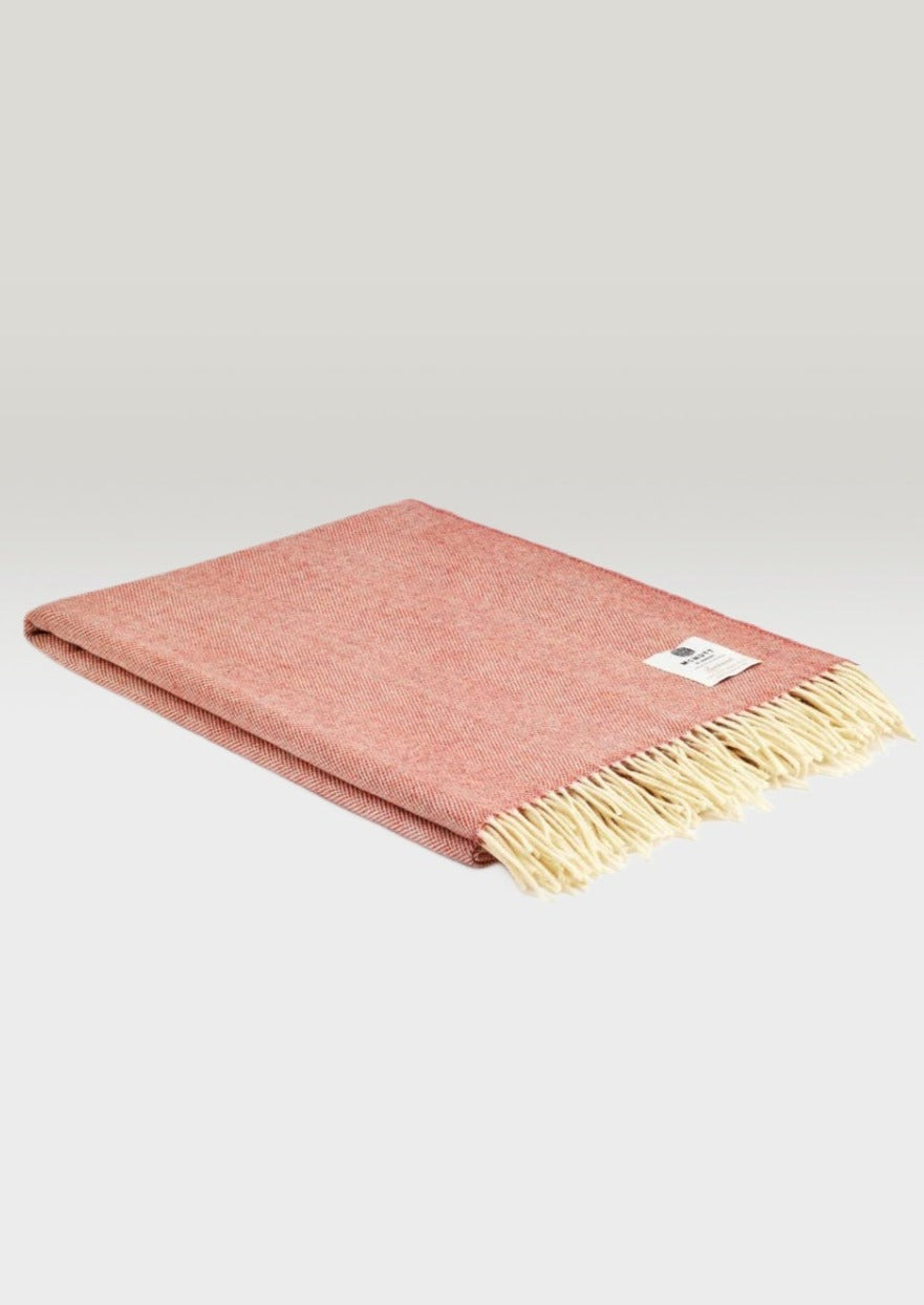 McNutt Lambswool Throw Spotted Terracotta