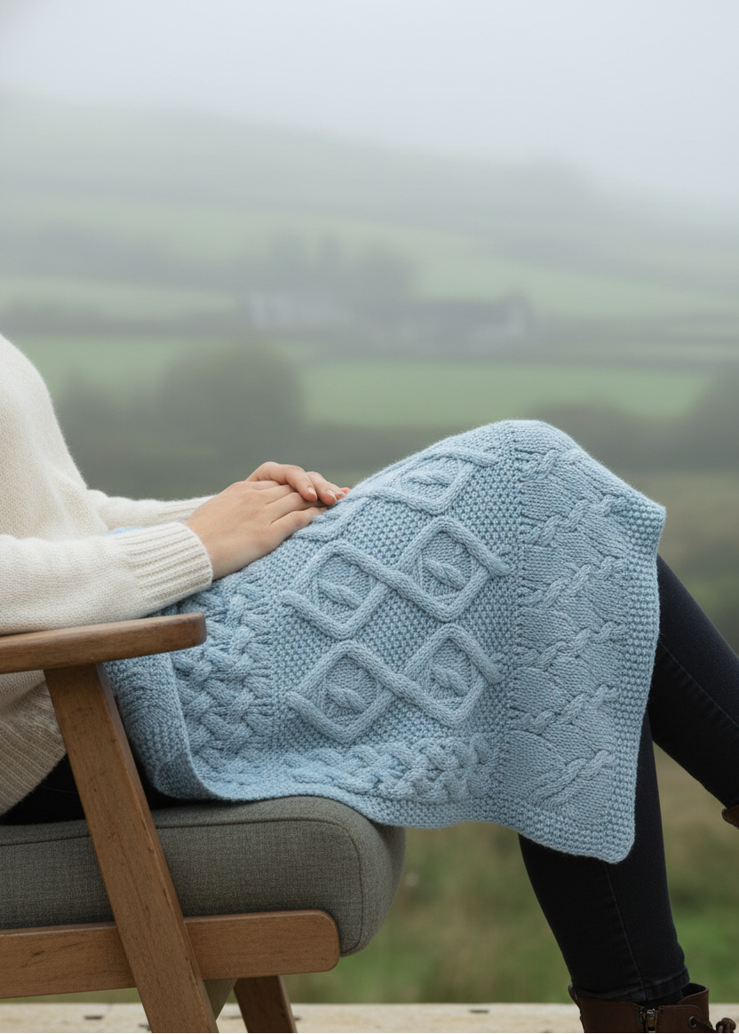 Supersoft Merino Wool Knee Blanket | Blue Sail