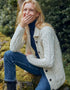 Supersoft Merino Wool Ladies Aran Cardigan | Natural - Clearance