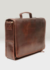 Luxury Irish Leather Satchel Bag - Brown