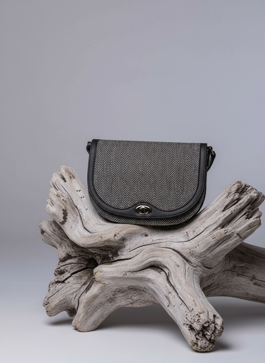 Mucros Erin Bag | Grey Herringbone