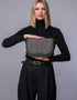 Mucros Erin Bag | Irish Tweed & Vegan Leather Handbag | Grey Herringbone