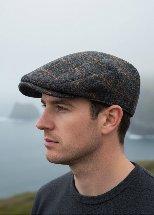 The Dubliner Cap | Charcoal Check