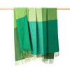 John Hanly Lambswool Throw | Green Block