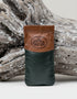 Irish Leather Snap Glasses Case - Shamrock
