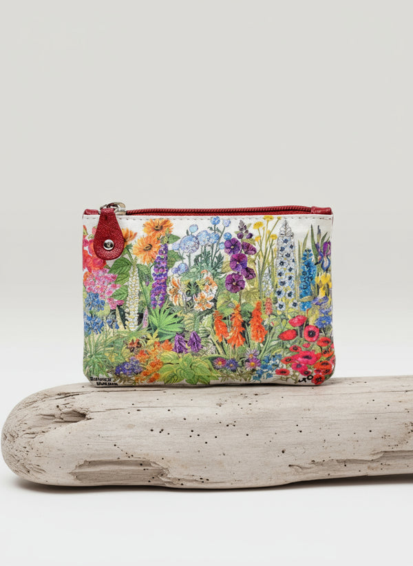 Leather Small Zip Purse - Summer Border