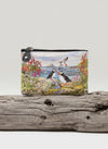Irish Leather Small Zip Purse - Puffins