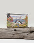 Irish Leather Small Zip Purse - Puffins
