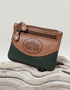 Irish Leather Three Zip Purse - Shamrock