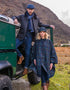 Mucros Dunloe Cape | Navy Green Check
