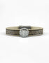 Trinity Green Celtic Cuff Leather Bracelet