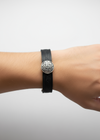 Trinity Knot Black Cuff Leather Bracelet