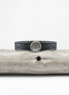 Trinity Knot Black Cuff Leather Bracelet