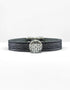 Trinity Knot Black Cuff Leather Bracelet